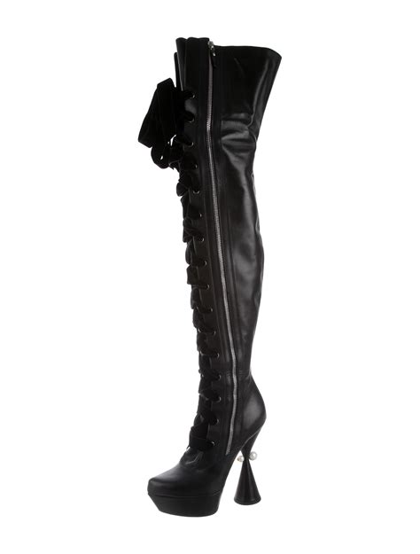 Louis Vuitton thigh high boots